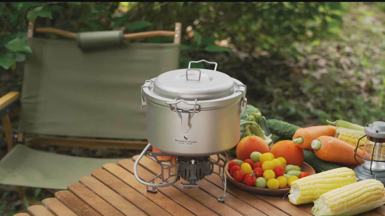 3.2L Titanium Camping Pot Set